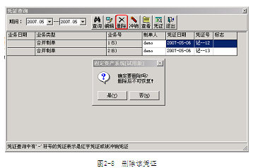 删除该凭证