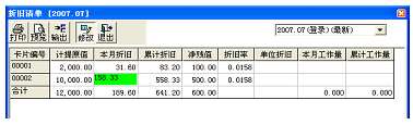 折旧清单