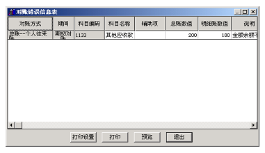 总账和个人往来辅助账对账不平